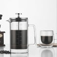 thumbnail image 5 of Shinysix Double Walled French Coffee Maker, Heat Resistant Borosilicate Glass Coffee Pot with Stainless Steel Filter, 5 of 7