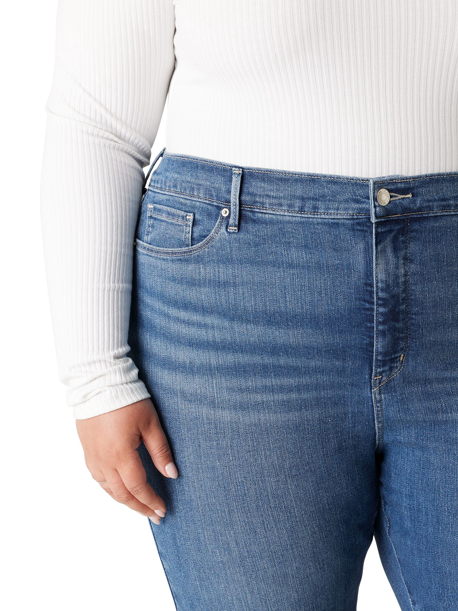 Levi Strauss Signature Women's and Women's Plus High Rise Straight Jeans