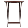 thumbnail image 5 of Winsome Alex 4-Piece Single Foldable Snack Tables, Walnut Finish, 5 of 10