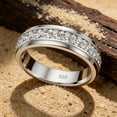 thumbnail image 4 of Siyoupin Mens Moissanite Wedding Band 925 Sterling Silver 1Ct 9 Round Cut Engagement Ring White Gold Plated Size 8, 4 of 9