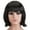 Black, variant on Deago 12" Short Straight Bob Wig with Bangs Synthetic Colorful Cosplay Costume Halloween Party Flapper Wig for Women (Black)