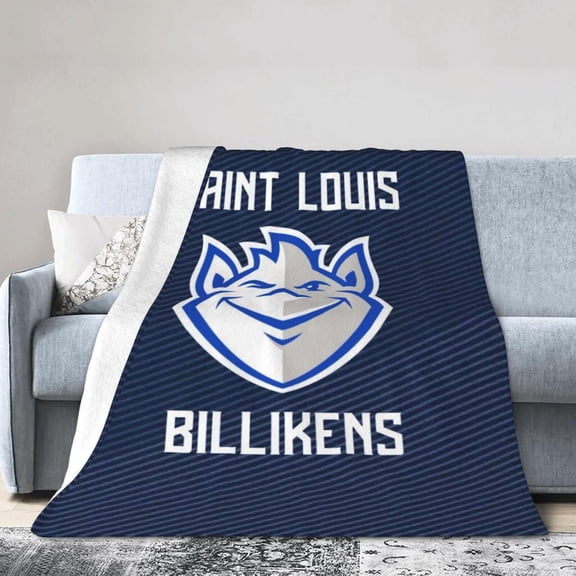 Saint Louis University Fleece Blanket, Very Soft Microfiber Flannel Blanket for Couch Warm and Cozy for All Seasons