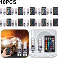 thumbnail image 1 of LED Ancho para Puerta Coche Lateral T10 RGB Con Mando A Distancia 2 Uds., 1 of 8