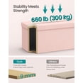thumbnail image 3 of Foldable Storage Ottoman Bench, 30 Inch Foot Rest with 660 lb Capacity & 24 Gal Storage, End of Bed Bench for Living Room Bedroom, Jelly Pink, 3 of 6