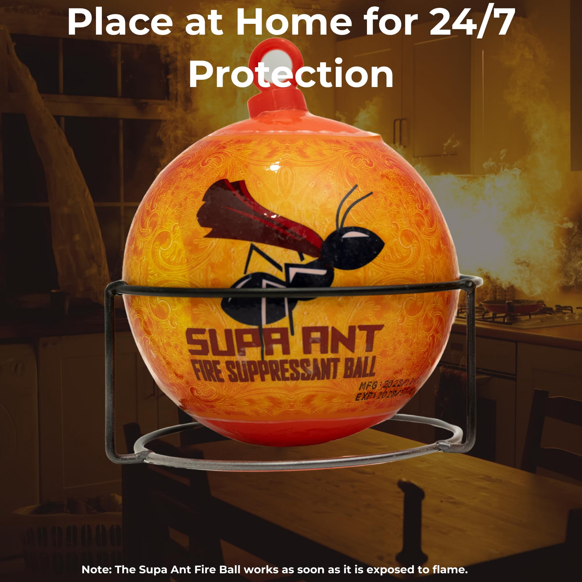 Supa Ant Fire Safety Ball as Fire Protection for Small Fires