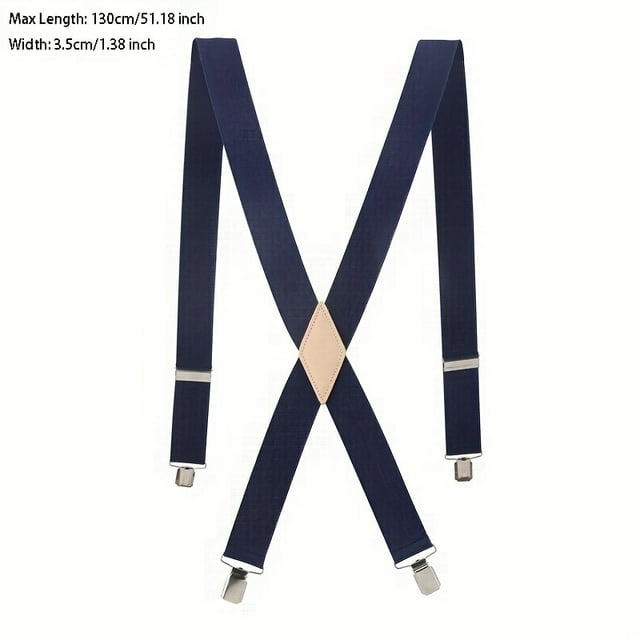 FNNMNNR Men‘s Wide Plain Color Suspenders Retro Best Man Gift