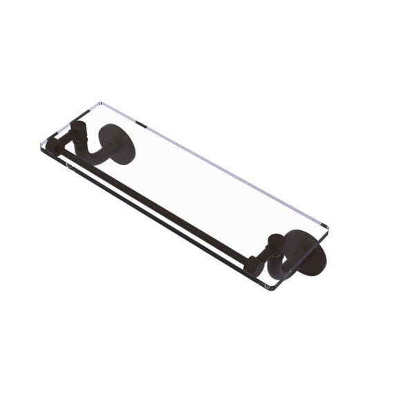 Repisa de tocador de vidrio de 16 pulgadas con riel Gallery Remi Collection - RM-1-16-GAL-ORB Allied Brass RM-1-16-GAL-ORB