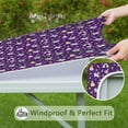 thumbnail image 6 of Purple Cartoon Unicorn Dress Rainbow Crown Pattern Square Fitted Tablecloth with Elastic Edge,Square Table Cover,Washable Elastic Table Cover for Home Kitchen Party Decor 36"x36", 6 of 6