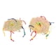 thumbnail image 2 of Juguetes trituradores para loros Bling Bling 2 piezas colgantes de madera y bambú, 2 of 12