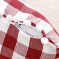 thumbnail image 6 of Bohogeo Red Christmas Decorative Plaid Pillow Covers,Buffalo Check Shams with Pompoms for Couch,20''x 20'',Pack of 2, Red/White, 6 of 7