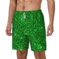 thumbnail image 2 of Uemuo Green Glitter Pattern Mens Swim Trunks Quick Dry Board Shorts with Mesh Lining, Stretch Beach Shorts Quick Dry No-Chafing Board Shorts-XX-Large, 2 of 9