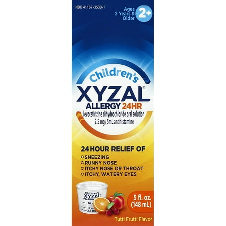 Xyzal Children's Oral Solution, 24-Hour Allergy Relief for Kids, 5 fl Ounces
