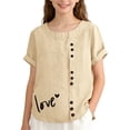 thumbnail image 1 of T-shirt Garçon Col Rond T-Shirt Graphique Fille Tenues d'Été Tenues Fille 7-8 Ans, 1 of 3