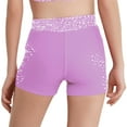 thumbnail image 4 of TiaoBug Girls Stars Rhinestones Dance Shorts Kids Elastic Waist Athletic Workout Gym Yoga Shorts Activewear Light Purple 10, 4 of 7