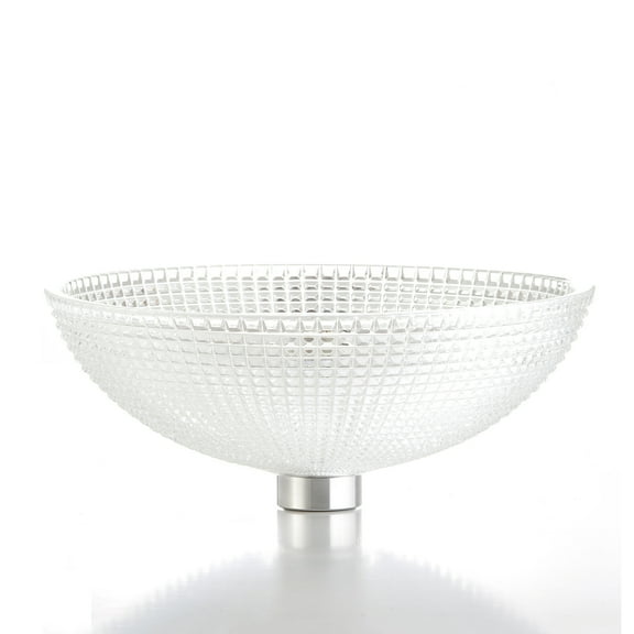 Ws Bath Collections Crystal 678 Glamorous 16-7/8" Circular Glass Vessel Bathroom Sink -