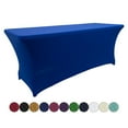 thumbnail image 6 of Clearance! Spandex Table Cover for 6 Foot Rectangle Tables 6 Pack Tablecloth Elastic 6ft Folding Tablecloths for Vendor Booth Display Banquet Buffet Event Craft, 6 of 6