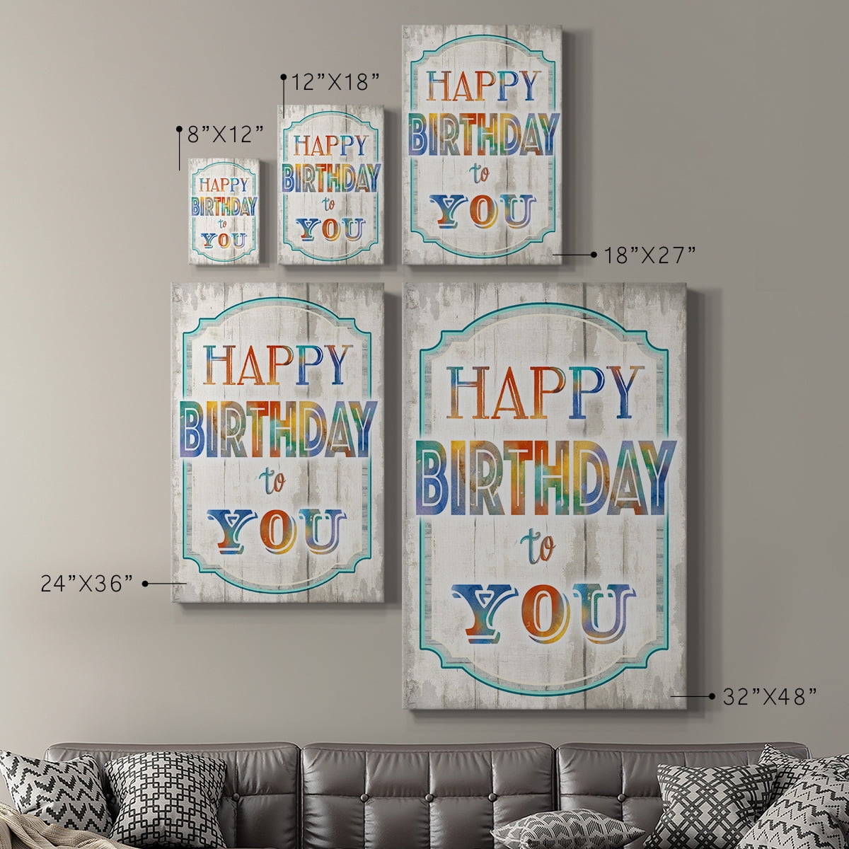 Happy Birthday to You Premium Gallery Wrapped Canvas - Ready to Hang