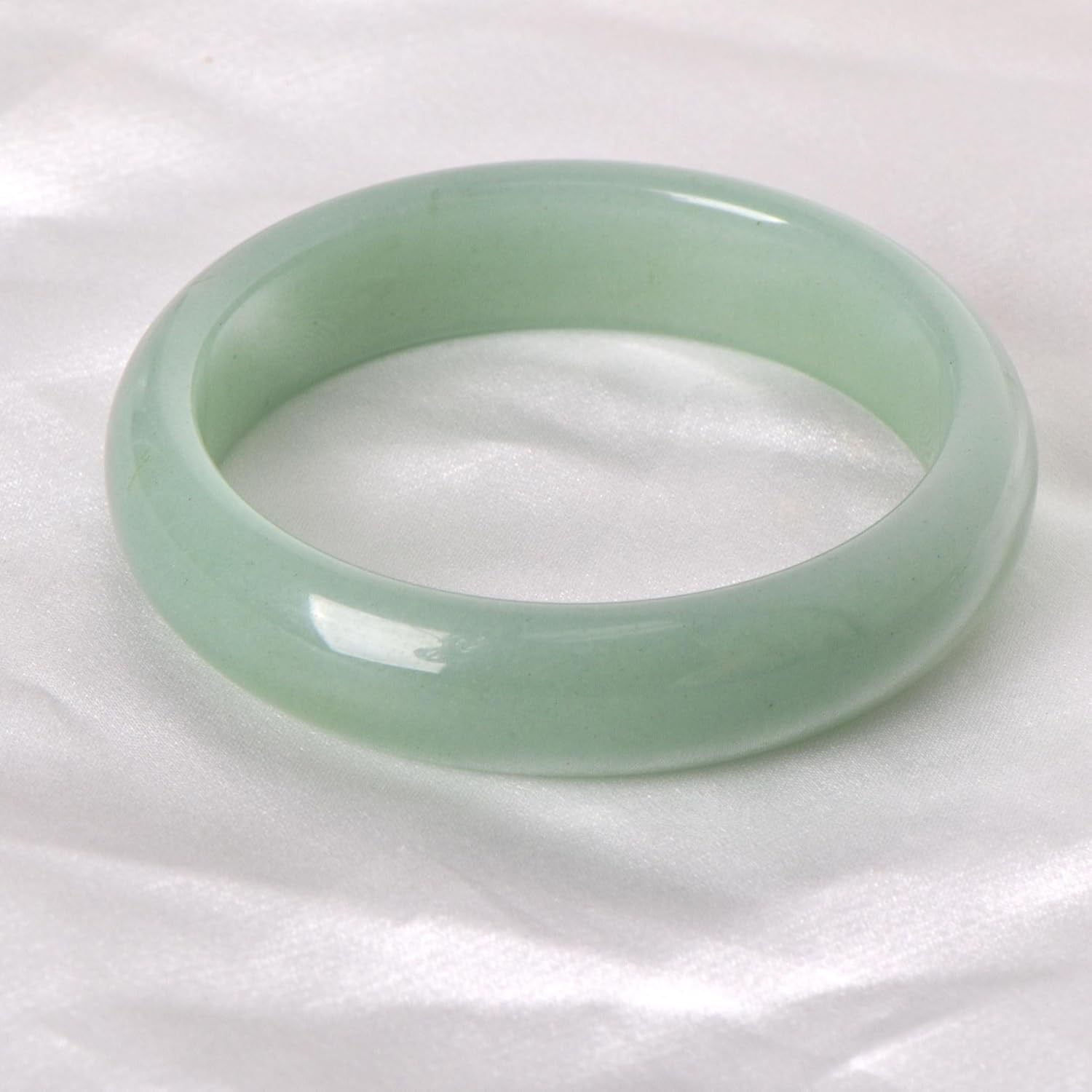 Green Natural Jade Bangle Bracelet for Women Healing Protection Good Luck Natural Gemstone Fengshui Jewelry for Wife Mother's Day Gift for Mom
