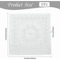 thumbnail image 2 of 36 Inch White Embroidered Lace Tablecloth Flower Pattern Vintage Sheer Fabric Floral Edging Trimming Soft Rectangle Polyester Cloth for Home Wedding Table Tea Party Decoration DIY Craft 1pc, 2 of 7