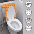 thumbnail image 3 of HELLHERO Maple Leaf Toilet Protector Cover Elastic Bottom Round Toilet Lid Dust Cover & 2 Pcs Set Fits All Toilet Shapes Elastic Edge, 3 of 5
