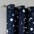 thumbnail image 5 of Nvzi Cortinas perforadas de estilo sencillo, cortinas de sombreado adecuadas para dormitorio, sala de estar, cocina (2 paneles, 63" de largo x 52" de ancho, color negro A97), 5 of 5