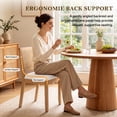 thumbnail image 6 of Dining Chairs Set of 2, Farmhouse Rattan Kitchen Chairs with Cane Back, LEGAHOME Upholstered Beige Dining Room Chairs, Wood Side Chair for Kitchen Dining Room, 6 of 10