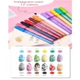 thumbnail image 2 of 12 Colors Nail Art Pens Set - Nail Polish Pens Graffiti Nail Dotting Tools Acrylic Paint Pens Drawing Painting Point Liner Pen for Nails Art Design Manicure Nail Pens for Home & Salon DIY, 2 of 5