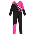 thumbnail image 4 of Alvivi Girls Long Sleeve Full Body Unitard Gymnastics Ballet Dance Leotard Athletic Jumpsuit Bodysuit Hot Pink 8, 4 of 5