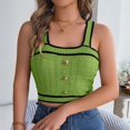thumbnail image 5 of Mittory Summer Button Front Sweater Vest for Women Square Neck Sleeveless Strap Casual Loose Fit Rib Knit Cropped Tank Tops, 5 of 7