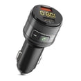 thumbnail image 1 of Bluetooth FM Transmitter, Car Bluetooth 5.0 Adapter with QC 3.0 Quick Charge Port, Dual USB Bluetooth Cigarette Lighter Support Hands-free Call/USB Fl, 1 of 5