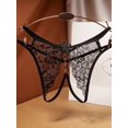 thumbnail image 4 of Tangas sexys de encaje floral con entrepierna abierta para mujer: bragas de cintura baja para un look de lencería seductor., 4 of 5