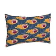 thumbnail image 2 of Naloa Burning Rugby Balls Pillowcase, Throw Pillowcase, Wrinkle-Free, Stain-Resistant with Hidden Zipper for Bedroom Sofa - 14"x20", 2 of 9