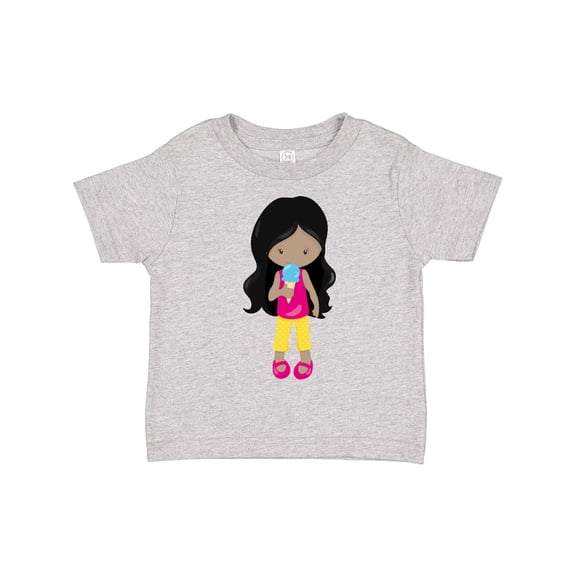 Inktastic Girl with Ice Cream, African American Girl, Dress Girls Toddler T-Shirt