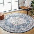 thumbnail image 2 of SAFAVIEH Classic Vintage Ramona Medallion Area Rug, Light Blue/Rust, 6' x 6' Round, 2 of 8