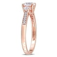 thumbnail image 3 of Everly Women's Created Sapphire and Diamond 10k Rose Gold Ring, 3 of 7