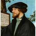 thumbnail image 2 of Hans Holbein The Younger 15x15 Black Ornate Wood Framed Double Matted Museum Art Print Titled - Portrait of Boniface Amerbach (1519), 2 of 5