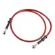 thumbnail image 1 of 100cm 39.37 "Longitud 10mm ID Motocicleta Línea de freno hidráulico Tubo de manguera de aceite 0 ° Cable trenzado de acero inoxidable para ATV Motocross Sport Bikes Red, 1 of 1