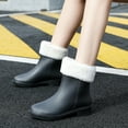 thumbnail image 3 of AUXDIQ Wellington Boots Women Mid-calf Wellies Waterproof Rain Boots Outdoor Garden Shoes, 3 of 6