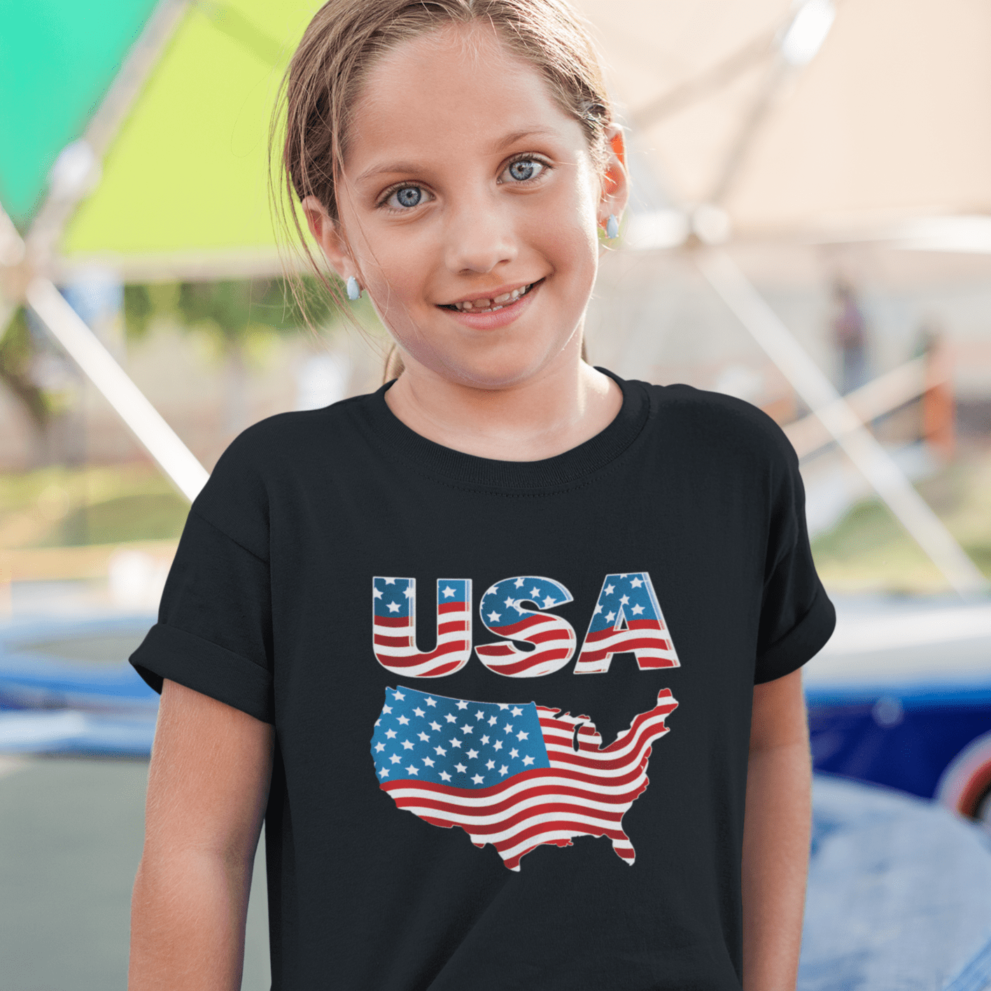 4th of July Shirts for Girls USA Shirt American Flag Shirt for Kids Patriotic Shirts for Girls