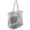 thumbnail image 2 of Tote de playa de malla para hombro para mujer gris JFHHH pequeña, 2 of 3