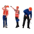 thumbnail image 2 of Figuras en miniatura, modelo a escala 1/64, figuras diminutas, trabajadores de la construcción, diorama Estilo A, 2 of 9