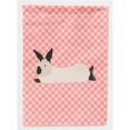 thumbnail image 1 of Carolines Treasures BB7967CHF California White Rabbit Pink Check Canvas House Flag, 1 of 4