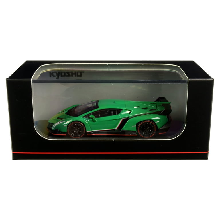 Lamborghini Veneno Green with Red Line 1/64 Diecast Model