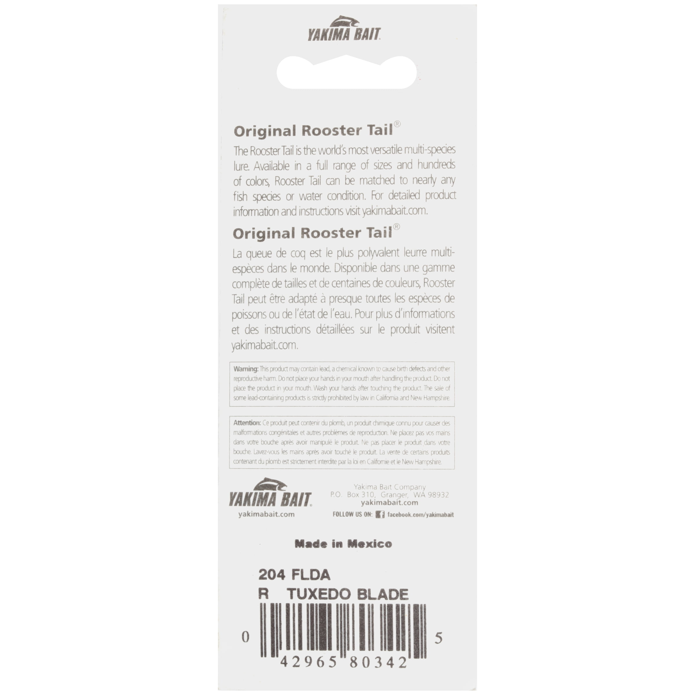 Worden's® Original Tuxedo Blade 1/24 oz. Rooster Tail®, Inline Spinnerbait Fishing Lure
