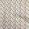 thumbnail image 1 of oneOone Viscose Jersey White Fabric Birds Rooster Craft Projects Decor Fabric Printed By The Yard 60 Inch Wide, 1 of 5