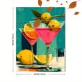 thumbnail image 3 of Minimal Pink Martini Cocktail Canvas Print, Pastel Olives Alcohol Art, Retro Bar Cart Aesthetic Wall Decor, 3 of 8