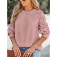 thumbnail image 6 of Cupshe Women's Cutout Crewneck Long Sleeve Sweater, Sizes XS-XL, 6 of 7