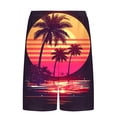 thumbnail image 4 of DPTALR Men's Hawaiian Style Printed Casual Beach Shorts with Drawstring, Pockets & Inner Lining,Multicolor,Big and Tall Men L, 4 of 7
