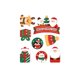 thumbnail image 2 of Fiudx Decoración del hogar Pegatinas navideñas para refrigerador con ventosa magnética, decoración tridimensional para refrigerador con imán de Papá Noel, 2 of 6