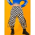 thumbnail image 3 of Rolanko Girls Cargo Pants for Kids Loose Streetwear Hip Hop Dance, 3 of 6